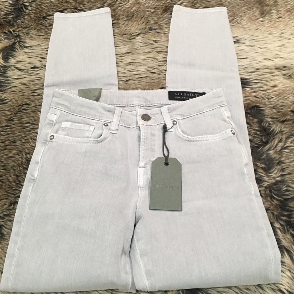 All Saints Jeans “Jewel” Skinny Mid Rise Reg. Length Body Sculpting Size 26 NWT